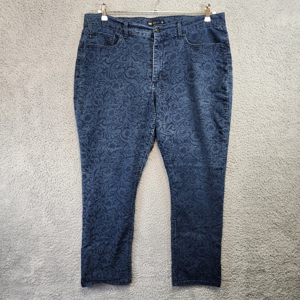 Lee Easy Fit Denim Jeans Women's Size 18 S (Fits 38 x 27) Floral Print High Rise